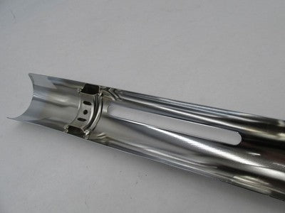 Harley Breakout Fat Boy Chrome Rear Cylinder Slotted Exhaust Header Heat shield