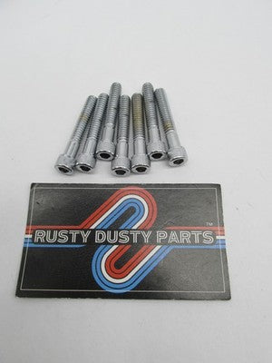 LOT of 7 NOS Harley 1/4"-20 x 1-1/2" Chrome Socket Head Screw 94316-91