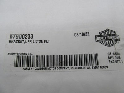 Harley-Davidson Genuine NOS License Plate Bracket Tail Light Assembly