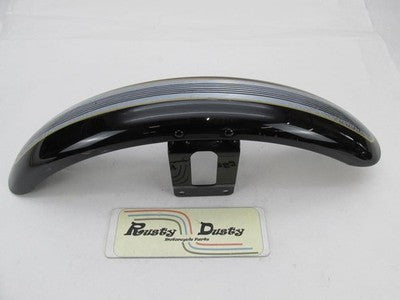 Harley-Davidson Custom Painted Front Dyna Sportster Black & Silver Fender