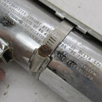 Harley Screamin Eagle OEM Front Exhaust 3.25" Slash Cut Muffler CVO 80