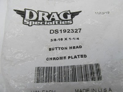 QTY5 Drag Specialties NOS 3/8"-16 x 1 1/4" Button Head Bolts, Chrome D