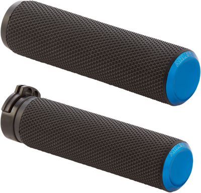 Arlen Ness Cable Fusion Series Grips Blue Knurled 07-335