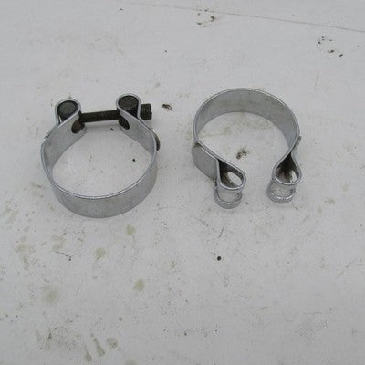 Pair of Vintage Harley OEM Electra-Glide Exhaust Port Clamps Ironhead