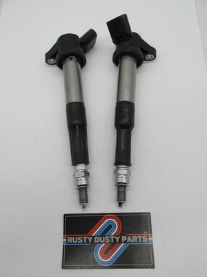 Indian Scout Ignition Coil Spark Plug Stick Pair 28445098