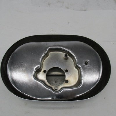 Vintage Harley Davidson OEM Chrome Oval Air Cleaner Cover w/ Back Plat
