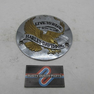 Harley Davidson OEM Eagle Iron Live to Ride 3 Hole Derby Cover 70-98 2
