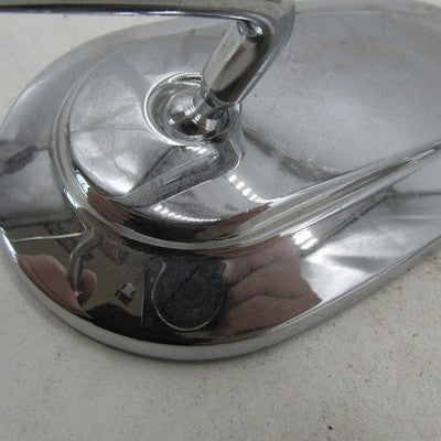 Pair of Harley OEM Chrome Short-Stem Tapered Mirrors 91845-03B 91840-0