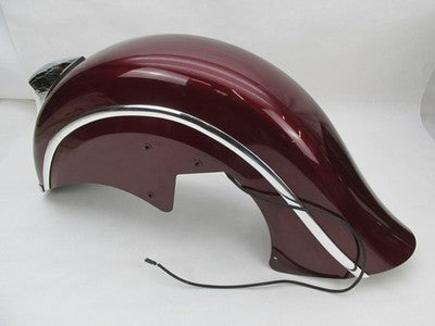 Indian Genuine OEM Front Fender Maroon Chrome Headlamp & Tips Accent 1