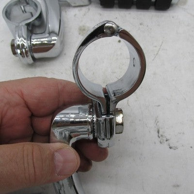 Pair of Kuryakyn Longhorn Offset Dually Highway Pegs w/ 1.5" Clamps 45