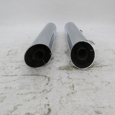 Pair of Harley Davidson OEM 08-17 Dyna Mufflers Chrome 64987-08A 64705