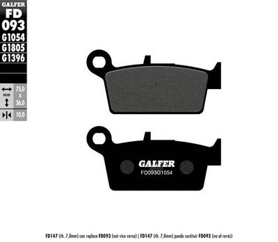 Galfer Carbon Semi-Metallic Brake Pads Rear FD093G1054