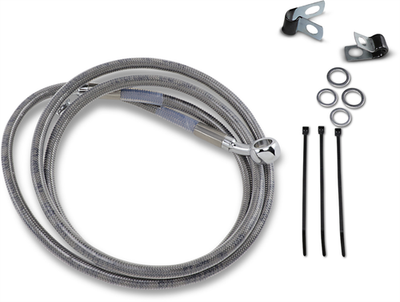 Drag Specialties Extended Stainless Steel Front Brake Line Kit 55 1/4i