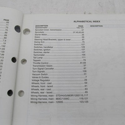 Harley-Davidson Official Factory 2003 Sportster Models Parts Catalog 9