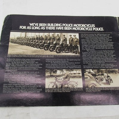 Vintage Harley Davidson 1981 AMF Police Motorcycles Brochure