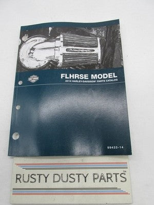 Harley Davidson Official Factory 2014 FLHRSE Models Parts Catalog 9943