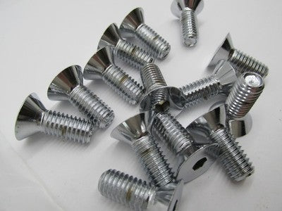 Lot of 14 Harley Genuine NOS Chrome 3/8"-16 x 1" CTSK Flat Head Screws
