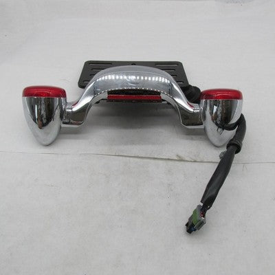 Harley OEM Chrome Rear Turn Signal Light Bar & License Plate Bracket 6