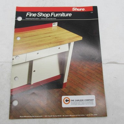 Lot of 6 Vintage Shure OEM Industrial Shop Furniture + Fixtures Catalo