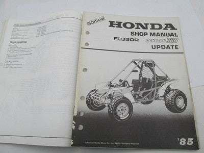 Honda Official Factory 1985 FL350R Odyssey 350 Buggy Service Manual Bo