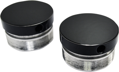 LA Choppers Flush Mount Fork Caps 49mm Black LA-7504-49B