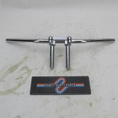 Harley Chrome Flat Tracker T-Bar 27" Spread Handlebars w/ 6" Risers &