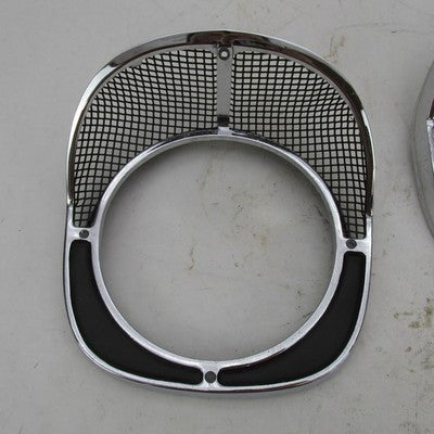 Pair of 1957 Chevy Bel Air 210 150 Nomad LH RH Headlight Bezels w/ Gas