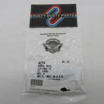 Lot of 4 Genuine Harley-Davidson OEM NOS Hex Socket Head Screws 4274
