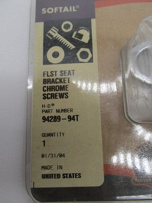 Harley Davidson Genuine Stock FLST Seat Bracket Screws 94289-94T