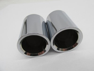 Pro Pad NOS Set of 2 Long Docking Cap Covers, Smooth Style Chrome 3550