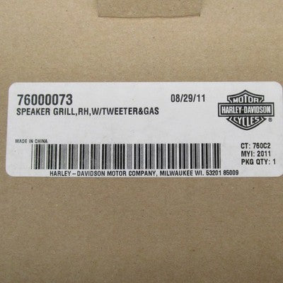 Harley-Davidson Genuine OEM NOS Right RH Speaker Grill w/ Tweeter 7600