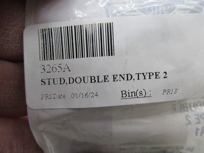 Lot of 3 Harley Davidson Genuine NOS Double End Type 2 Stud 3265A