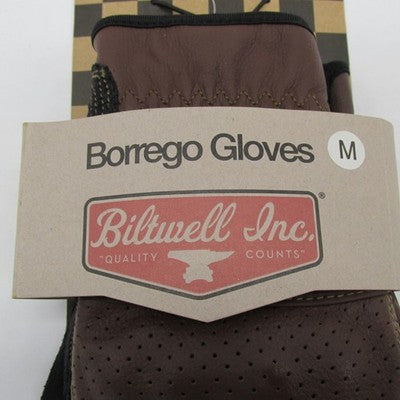 Biltwell Borrego Gloves Chocolate/Black Medium 1506-0201-303 | 3301-39