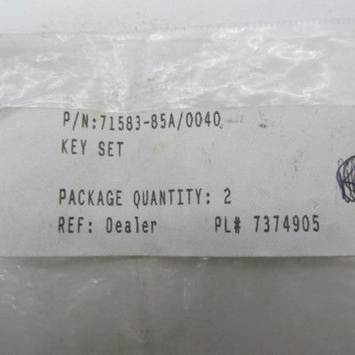 Genuine Harley-Davidson OEM NOS Key Set Code 0040 71583-85A