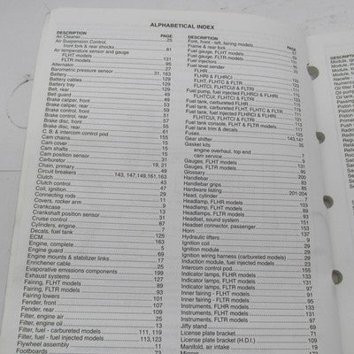 Harley Davidson Official Factory 2003 Touring Models Parts Catalog 994