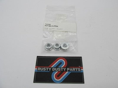 Lot of 3 Harley-Davidson Genuine OEM NOS M8 x 1.25 Hex Flange Nuts 743