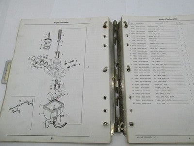 Honda Official Factory 1973 SL175 SL175K1 Parts Catalog Manual