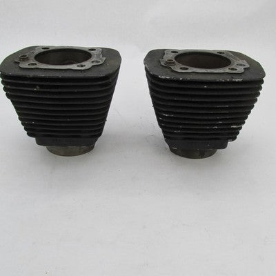 Pair of S&S Cycle Harley 84-99 EVO Big Twin 80" Black Cylinders 3.6" B