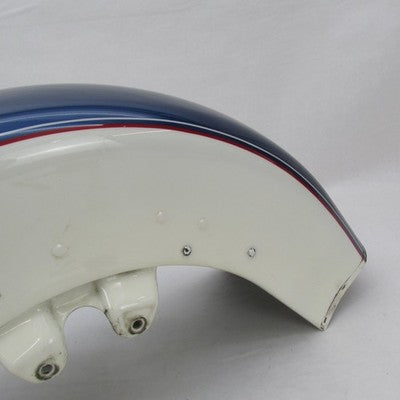 Harley OEM 00-13 Touring Road King Front Fender White w/ Blue Pinstrip