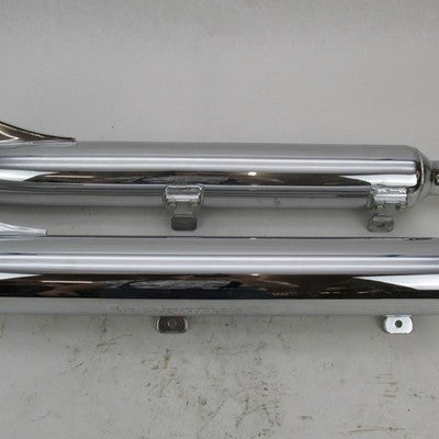 Pair of Harley Davidson OEM Fishtail Exhaust Mufflers FLSTS 65655-00 &