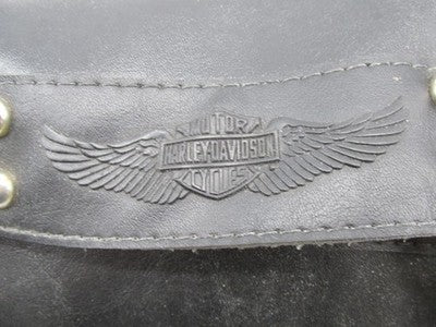 Harley Davidson Fork Bag with Harley Wings Logo Synthetic Leather 10"X