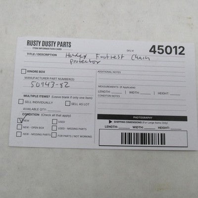 Harley-Davidson OEM Sportster Footrest Chain Protector 50943-82