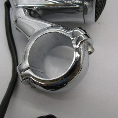 Pair of Kicker Chrome Handlebar Mounted Enclosed Speakers Weather Proo
