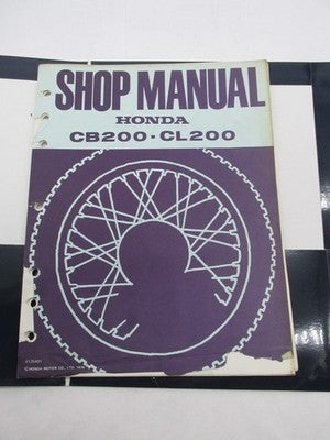 Honda Official Factory 1974 CB200 CL200 Service Shop Manual Book