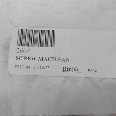 Lot of 7 Harley-Davidson OEM Pan Head Machine Screws 2604