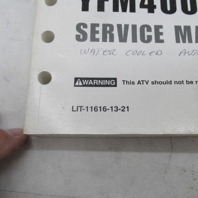 Yamaha YFM400FWAM © Service Manual Operator Guide LIT-11616-13-21 5GH