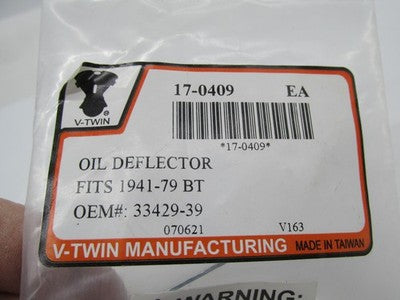 V-Twin NOS Harley 41-97 BT Oil Deflector 17-0409 | 33429-39