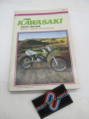 Clymer Kawasaki 1992-1998 KX250 Service Repair Manual Book