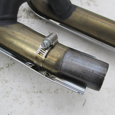 Harley OEM 18-Up M8 Fat Boy Breakout Exhaust Headers w/ Chrome Shields
