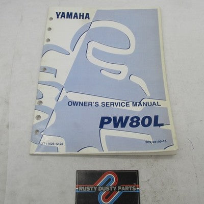 Yamaha OEM PW80L Service Manual Operator Guide LIT-11626-12-22 3RV-281